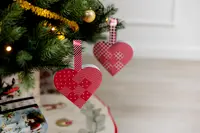 Flätade julhjärtan gör själv