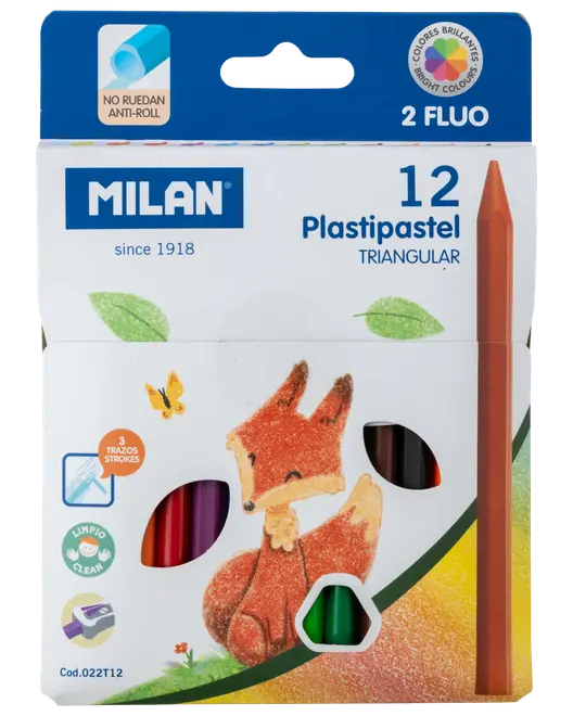 Milan Farvekridt 12 stk.