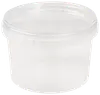 Plastbøtte med låg 565 ml Rund