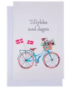 Kort med kuvert 11x17 cm - cykel