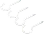 Skruekrog 50 mm hvid 4-pak