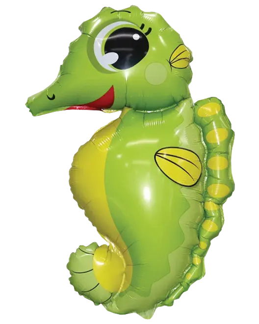 Folieballon 64 cm - Grøn søhest