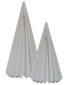Pappersjulgranar 2-pack vita