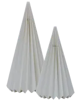 Papirjuletræer 2-pak hvid