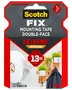 Dobbeltsidet Scotch Fix monteringstape, ekstrem styrke til indendørs brug, holder op til 13 kg, 19 mm x 5 m rulle, hvid, fra 3M.