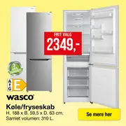 Køle/fryseskab fra Wasco