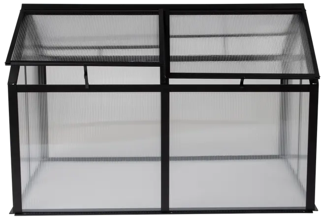 Minidrivhus 120 x 80 cm sort + polykarbonat