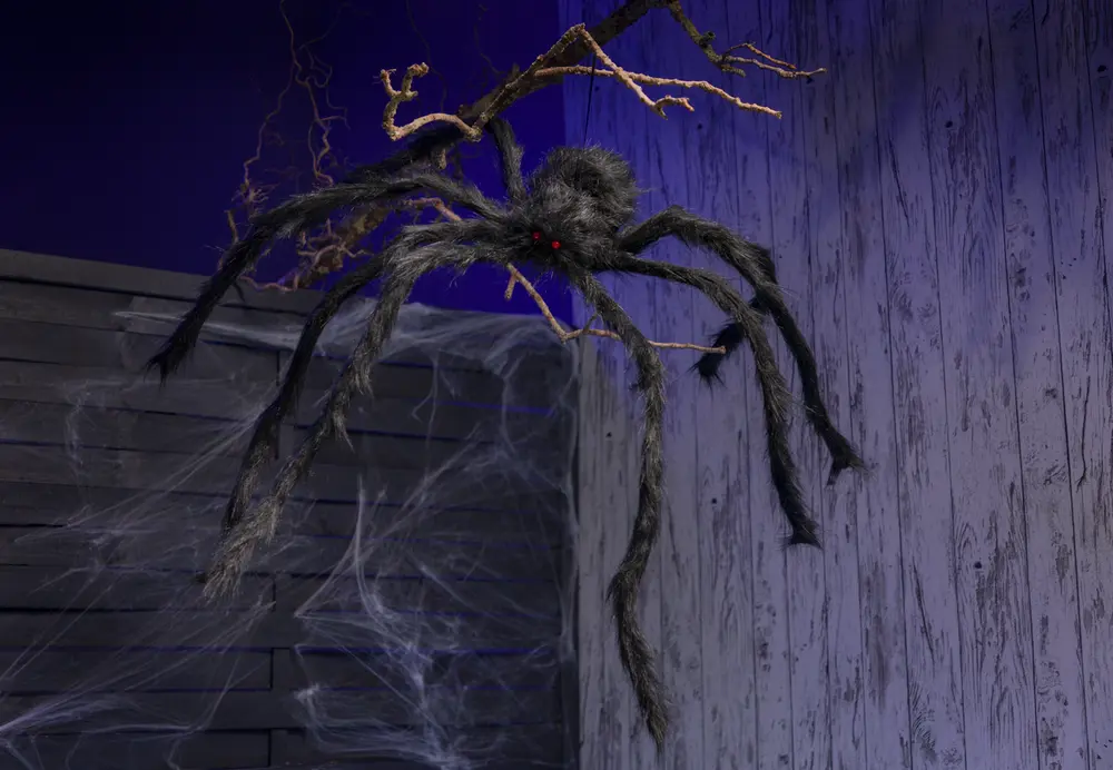 Halloween spindel 125 cm - svart