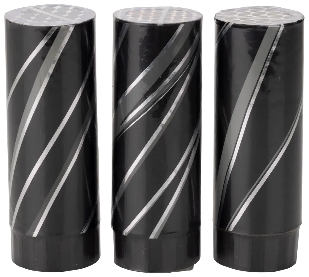 Konfettikanon H. 10 cm klassisk 3 st. blandade