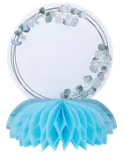 Honeycomb med skilt lyseblå