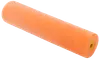 Orange skum malerrulle refill, cylindrisk form, glat overflade, åbne ender til rulleholder, velegnet til jævn maling på flader, let og nem at håndtere.