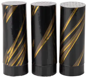 Konfettikanon H. 10 cm klassisk 3 st. blandade