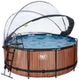 EXIT TOYS Pool Ø360x122cm med pumpe og skærm - Brun