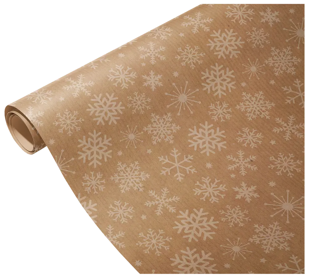 Kraftpapir Hvide Motiver - 4 m