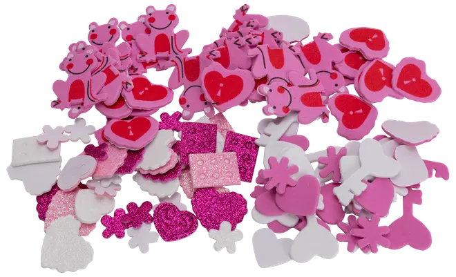 Klistermærker - 100 stk. - ass. farver og størrelser