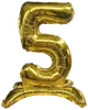 Folieballon Guld 70 cm - Nr 5