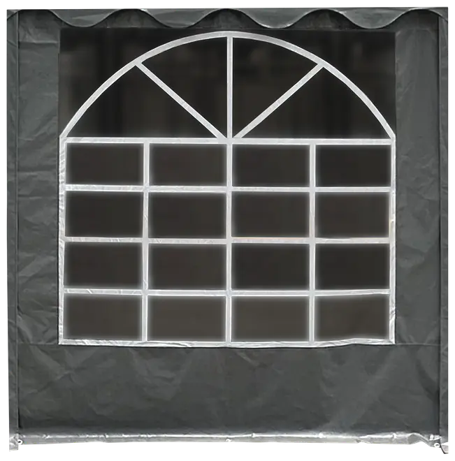 Sidevæg med vindue 2 meter - grå