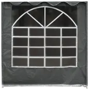 Sidovägg med fönster 2 meter - grå