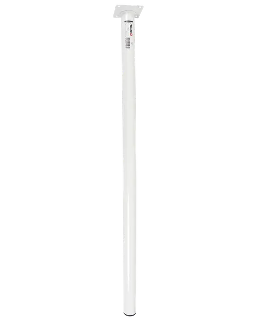 Hvid justerbar spændestang til bruseforhæng med gummidupper for sikkert greb. Fremstillet i metal, passer til forskellige badeværelsesstørrelser. Enkel, moderne og nem at montere.