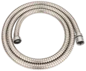Flexibel duschslang i rostfritt stål med gängade kopplingar i båda ändar. Hållbar, böjresistent och passar de flesta standardduschhuvuden. Enkel installation och pålitligt vattenflöde.