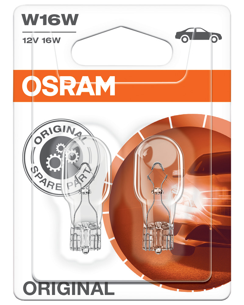 Osram autopære W16W 16W 12V 2-pak