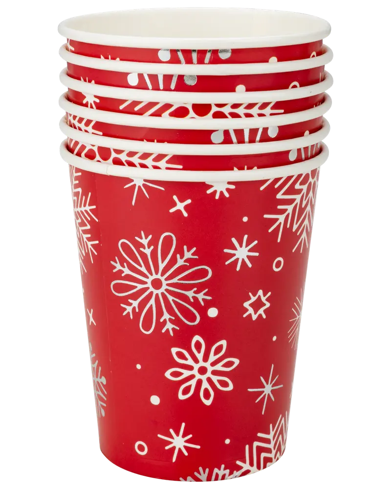Papkrus jul rød 6-pak