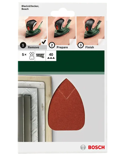 Bosch Slibepapir 95 x 135 mm K40 - 5-pak