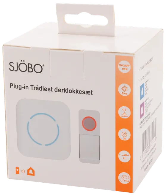 Bärbar trådlös dörrklocka med ljus 