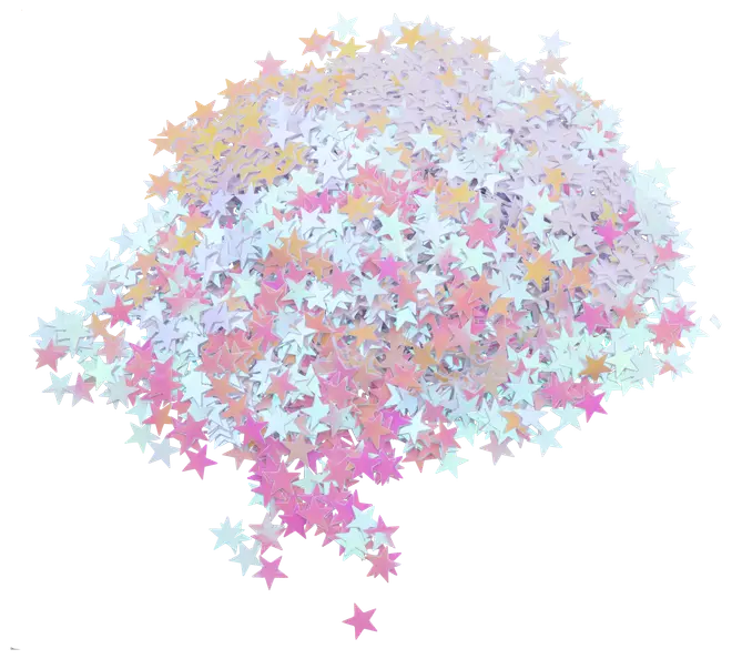 Konfetti stjerner pink
