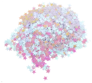 Konfetti stjerner pink