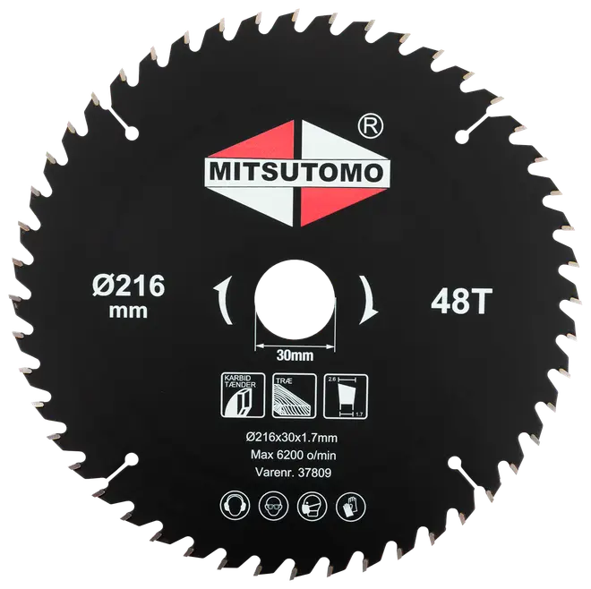 Mitsutomo Rundsavsklinge Ø216 x 30 mm 48T