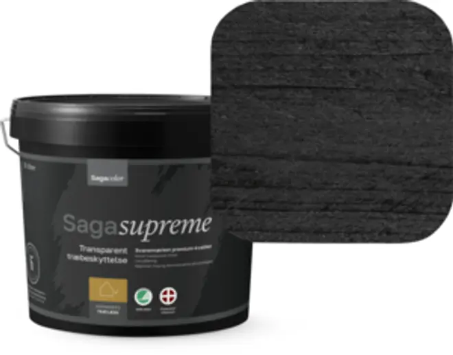 Sagasupreme Transparent Træbeskyttelse 5 liter - Sort