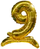 Folieballon Guld 70 cm - Nr 9