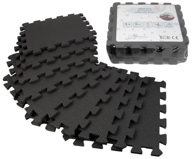 Lekmatta EVA-skum 9 pusselbitar