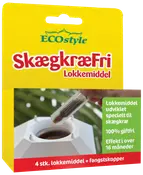 ECOstyle SkægkræFri lokkemiddel, gul emballage, indeholder 4 stk. lokkemiddel og fangstskopper. Udviklet specielt til skægkræ, 100% giftfri, effekt i over 16 måneder.