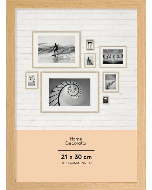 Billedramme 21 x 30 cm - natur
