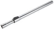 Forkromet teleskoprør til støvsuger med justerbar længde og låsemekanisme, designet til at forbinde støvsugerslange med mundstykker for øget rækkevidde og komfort.