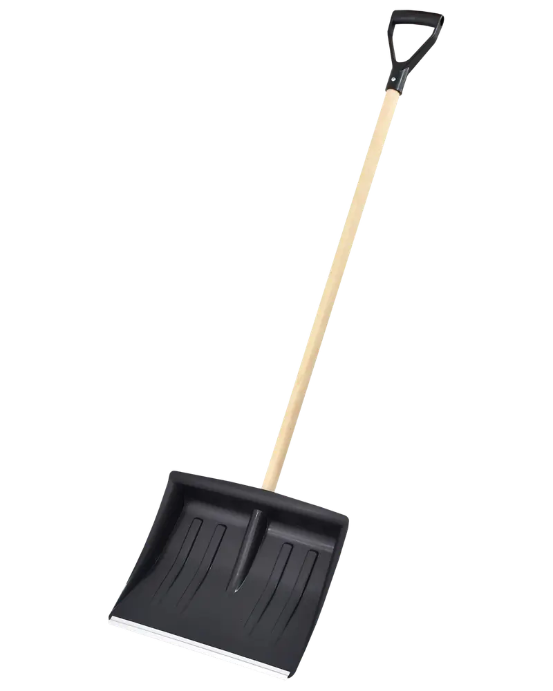 Snöskyffel med trähandtag
