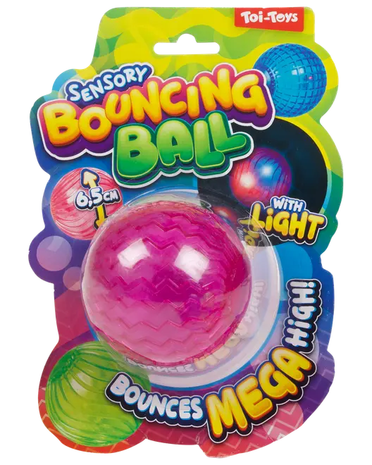 Studsboll med ljus - Ø6,5 cm