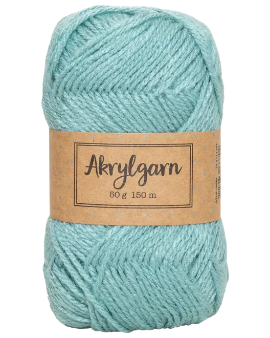 Akrylgarn 50 g - azurgrøn