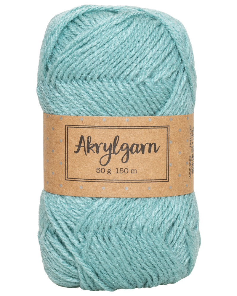 Akrylgarn 50 g - azurgrøn