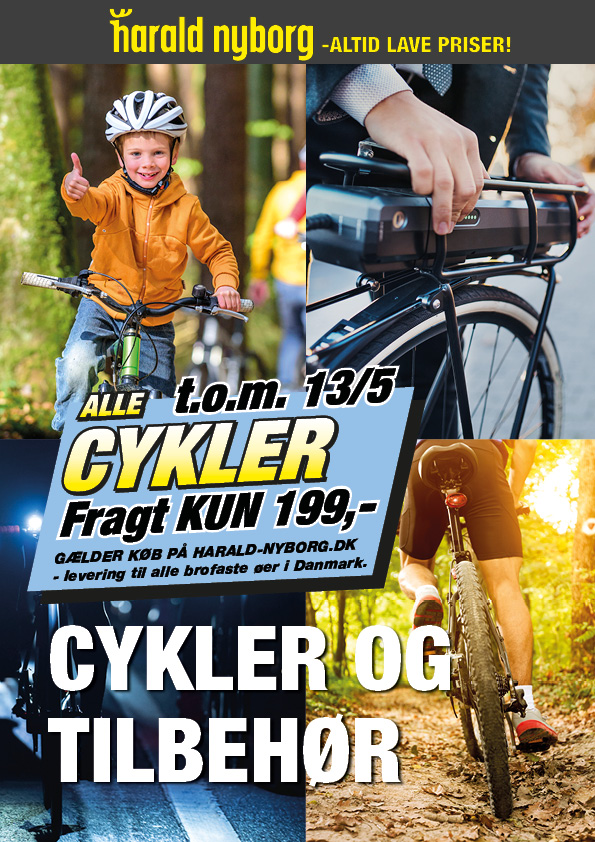 Cykler og tilbehør - fragt 199