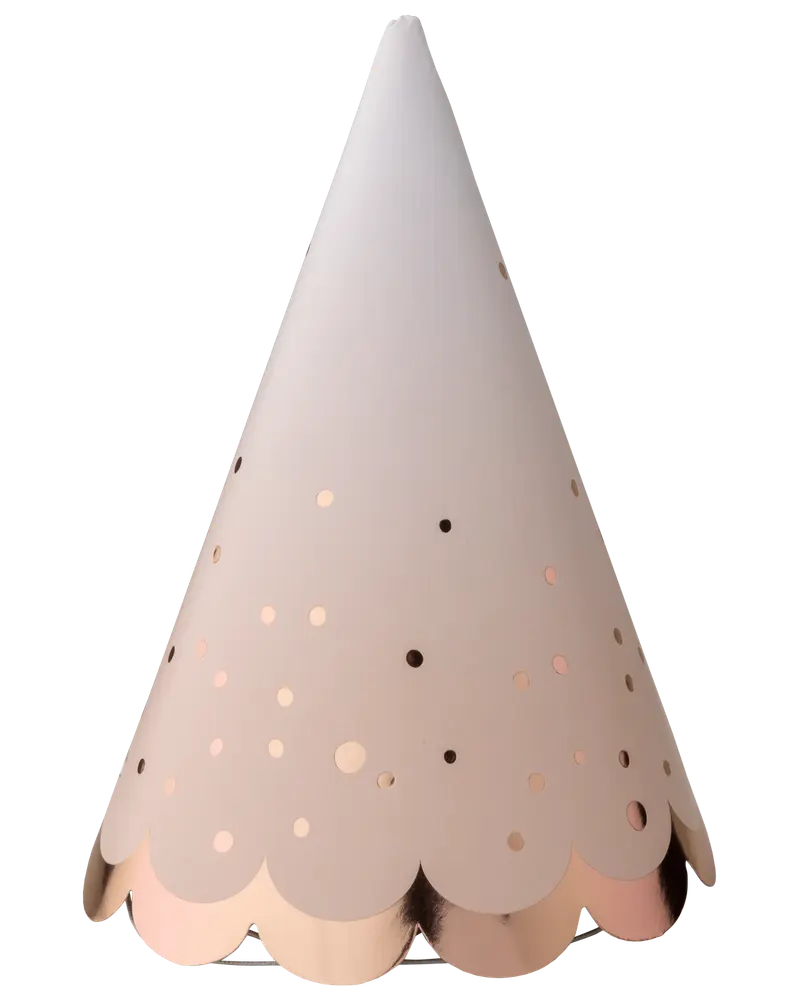 Nyårshatt roséguld 6-pack