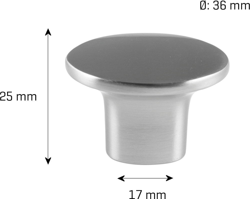 jasa Möbelknopp Kreta Ø37 mm rostfritt stål