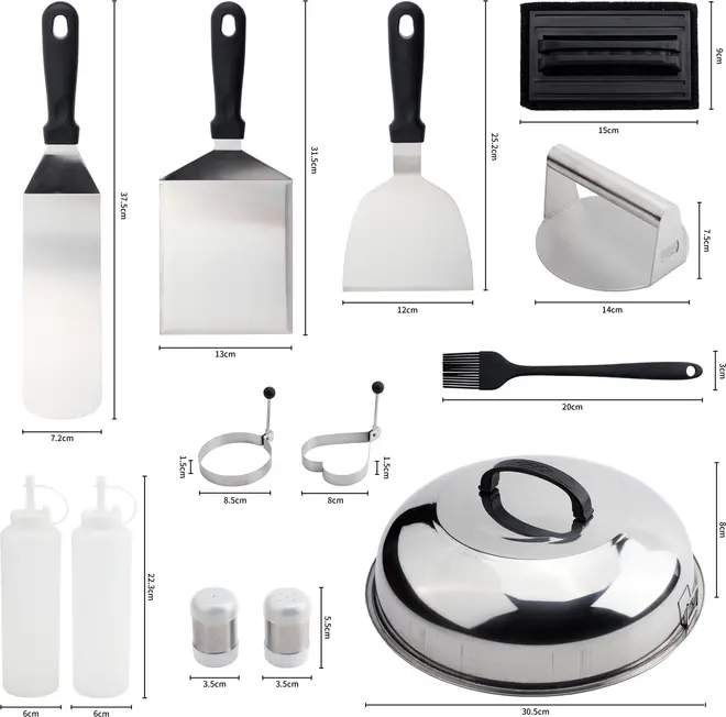 Grilltillbehör 13 delar