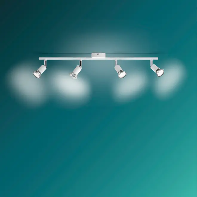 PHILIPS Spotlampe Limbali GU10 4 spot - hvid