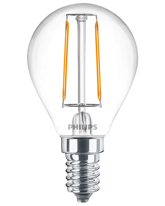 PHILIPS LED klotlampa 2W E14 2-pack