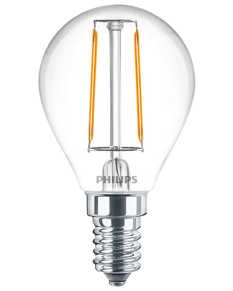 PHILIPS LED-filamentpære 2W E14 2-pak