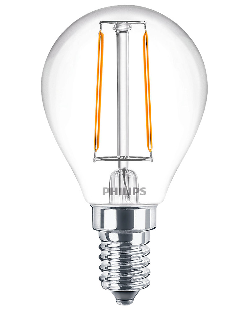 PHILIPS LED klotlampa 2W E14 2-pack