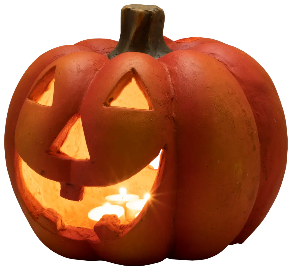 Pumpa ljus 28 cm halloween